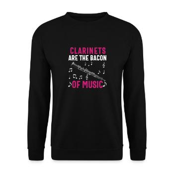 Clarinet Player For Girl Women Daughter Funny - Unisex Sweatshirt - black - Front - Alina (178cm) & Michal (187cm)