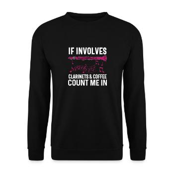 Joueur de clarinette pour fille Femmes Fille Drôle - Sweat-shirt Unisexe - noir - Devant - Alina (178cm) & Michal (187cm)