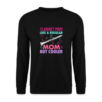 Joueur de clarinette pour fille Femmes Fille Drôle - Sweat-shirt Unisexe - noir - Devant - Alina (178cm) & Michal (187cm)