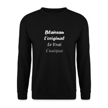 blaireau - Sweat-shirt Unisexe - noir - Devant - Alina (178cm) & Michal (187cm)