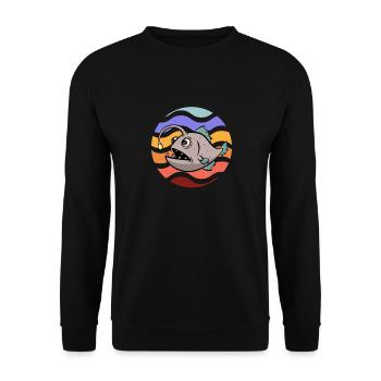 Frogfish Deep Sea Angler Angler Fish - Unisex Sweatshirt - black - Front - Alina (178cm) & Michal (187cm)