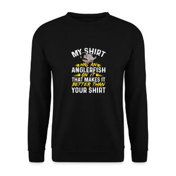 Frogfish Deep Sea Angler Angler Fish - Unisex Sweatshirt - black - Front - Alina (178cm) & Michal (187cm)