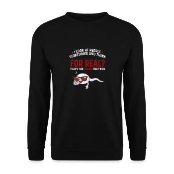 Gens Le Sperme Qui A Gagné Adulte Humour Sarcastique - Sweat-shirt Unisexe - noir - Devant - Alina (178cm) & Michal (187cm)