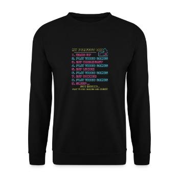 My Perfect Day Play Video Games for Girl, boy, or - Unisex Sweatshirt - black - Front - Alina (178cm) & Michal (187cm)