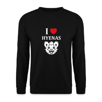 hyène - Sweat-shirt Unisexe - noir - Devant - Alina (178cm) & Michal (187cm)