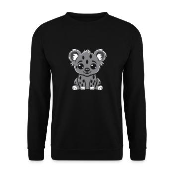 hyène - Sweat-shirt Unisexe - noir - Devant - Alina (178cm) & Michal (187cm)