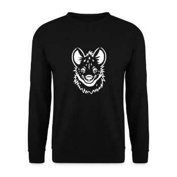 hyène - Sweat-shirt Unisexe - noir - Devant - Alina (178cm) & Michal (187cm)