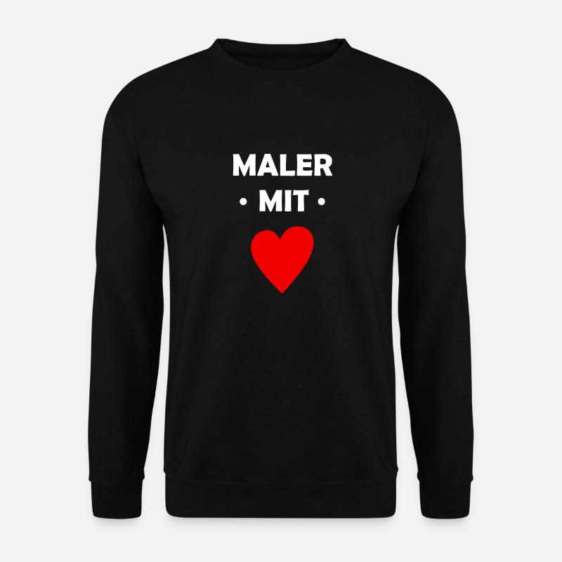 Maler mit Herz - Unisex Pullover - Schwarz