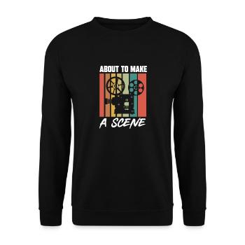 Video Editor Filmmaker Videographer - Unisex Sweatshirt - black - Front - Alina (178cm) & Michal (187cm)
