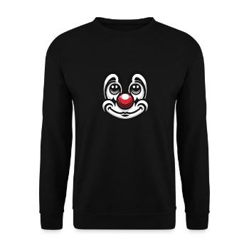 Pure carnival joy: clown face for fun - Unisex Sweatshirt - black - Front - Alina (178cm) & Michal (187cm)