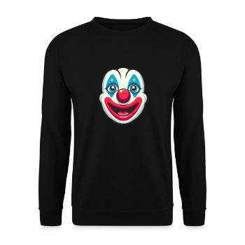 Pure carnival joy: clown face for fun - Unisex Sweatshirt - black - Front - Alina (178cm) & Michal (187cm)