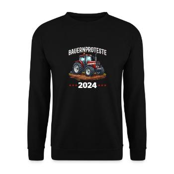 Unity and Determination in Agriculture - Unisex Sweatshirt - black - Front - Alina (178cm) & Michal (187cm)
