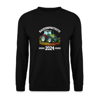 Unity and Determination in Agriculture - Unisex Sweatshirt - black - Front - Alina (178cm) & Michal (187cm)