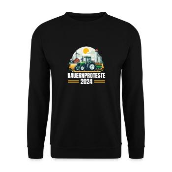 Unity and Determination in Agriculture - Unisex Sweatshirt - black - Front - Alina (178cm) & Michal (187cm)