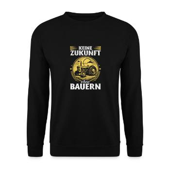 Keine Zukunft ohne Bauern - Unisex Pullover - Schwarz - Vorne - Alina (178cm) & Michal (187cm)