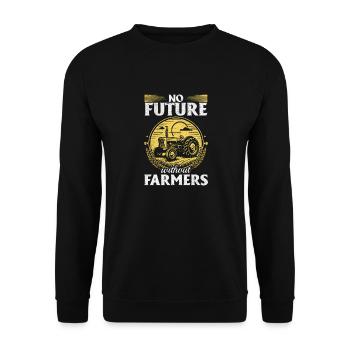 Pas d’avenir sans agriculteurs - Sweat-shirt Unisexe - noir - Devant - Alina (178cm) & Michal (187cm)