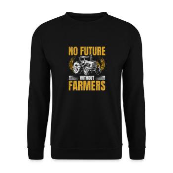 Pas d’avenir sans agriculteurs - Sweat-shirt Unisexe - noir - Devant - Alina (178cm) & Michal (187cm)