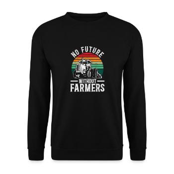 Pas d’avenir sans agriculteurs - Sweat-shirt Unisexe - noir - Devant - Alina (178cm) & Michal (187cm)