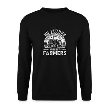 Pas d’avenir sans agriculteurs - Sweat-shirt Unisexe - noir - Devant - Alina (178cm) & Michal (187cm)