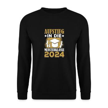 Meisterklasse Meister 2024 Meistertitel - Unisex Pullover - Schwarz - Vorne - Alina (178cm) & Michal (187cm)