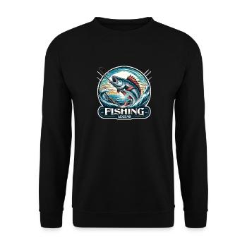 Epic Fishing Legend: Mythical Sea Adventure Design - Unisex Sweatshirt - black - Front - Alina (178cm) & Michal (187cm)