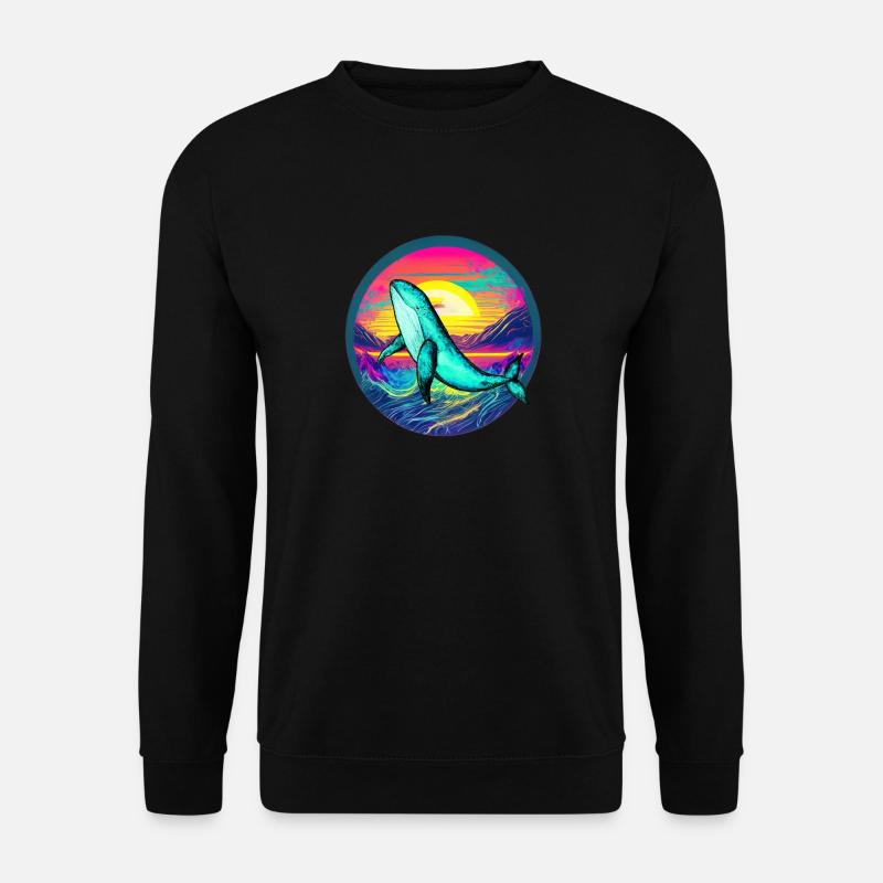Blue Whale - Unisex Sweatshirt - black
