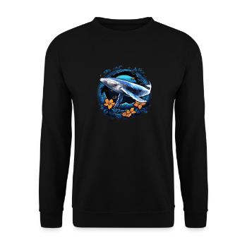 Blauwal - Unisex Pullover - Schwarz - Vorne - Alina (178cm) & Michal (187cm)