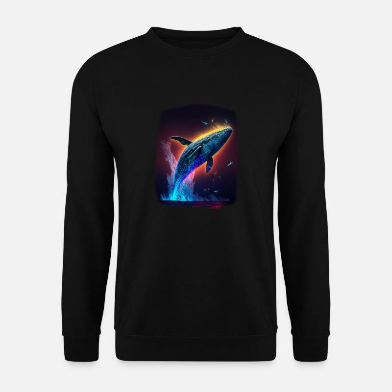 Blue Whale - Unisex Sweatshirt - black
