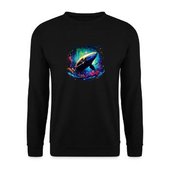 Blauwal - Unisex Pullover - Schwarz - Vorne - Alina (178cm) & Michal (187cm)