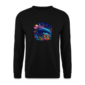 Blue Whale - Unisex Pullover - Schwarz - Vorne - Alina (178cm) & Michal (187cm)
