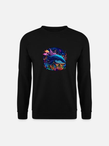 Blue Whale - Unisex Sweatshirt - black