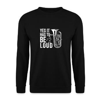 Lustiger Euphoniumspieler für Männer Frauen Euphonist - Unisex Pullover - Schwarz - Vorne - Alina (178cm) & Michal (187cm)