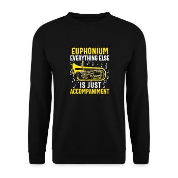 Funny Euphonium Player For Men Women Euphonist - Unisex Sweatshirt - black - Front - Alina (178cm) & Michal (187cm)