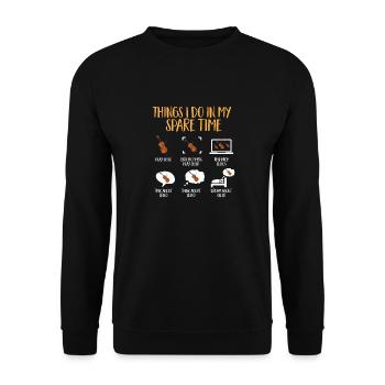 Cellospieler Cellist Musiker Cello - Unisex Pullover - Schwarz - Vorne - Alina (178cm) & Michal (187cm)