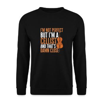 Cellospieler Cellist Musiker Cello - Unisex Pullover - Schwarz - Vorne - Alina (178cm) & Michal (187cm)