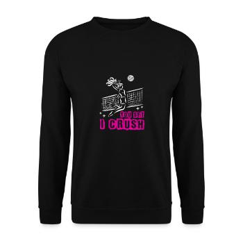 Volleyball Girl Volleyball Player Vintage - Unisex Sweatshirt - black - Front - Alina (178cm) & Michal (187cm)