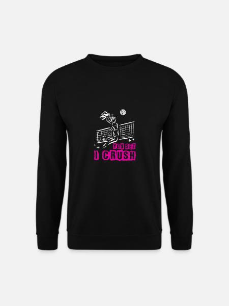 Volleyball Girl Volleyball Player Vintage - Unisex Sweatshirt - black
