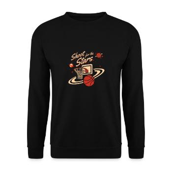 Basketball Shoot for the Stars - Unisex Sweatshirt - black - Front - Alina (178cm) & Michal (187cm)