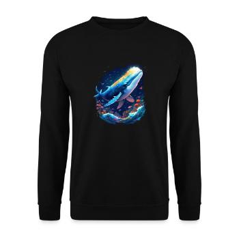 Blauwal - Unisex Pullover - Schwarz - Vorne - Alina (178cm) & Michal (187cm)
