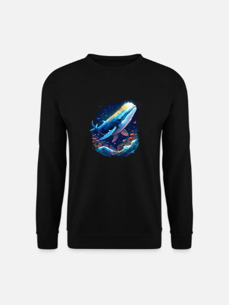 Blue Whale - Unisex Sweatshirt - black
