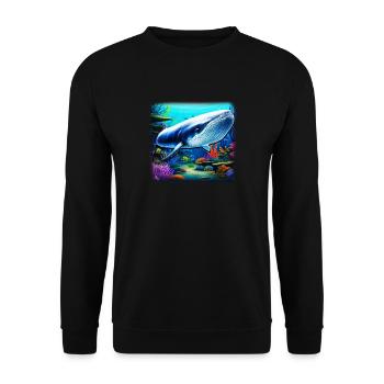 Blauwal - Unisex Pullover - Schwarz - Vorne - Alina (178cm) & Michal (187cm)