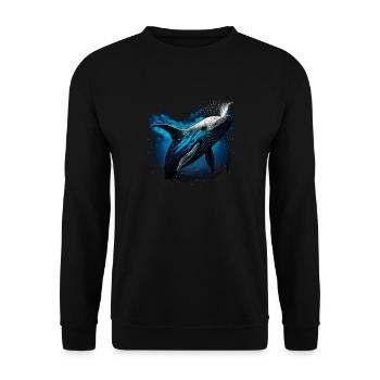 Blauwal - Unisex Pullover - Schwarz - Vorne - Alina (178cm) & Michal (187cm)