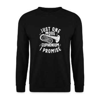 Lustiger Euphoniumspieler für Männer Frauen Euphonist - Unisex Pullover - Schwarz - Vorne - Alina (178cm) & Michal (187cm)