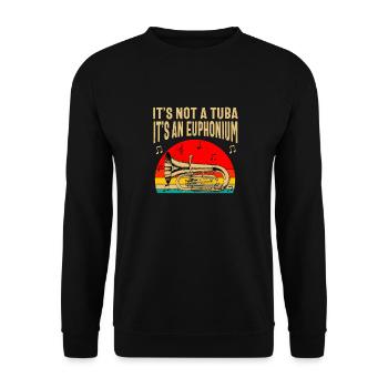 Lustiger Euphoniumspieler für Männer Frauen Euphonist - Unisex Pullover - Schwarz - Vorne - Alina (178cm) & Michal (187cm)