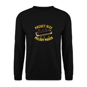 Harmonica Player For Men Women Funny Harmonicist - Unisex Sweatshirt - black - Front - Alina (178cm) & Michal (187cm)
