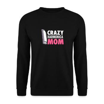 Mundharmonikaspieler für Männer Frauen Lustiger Harmoniker - Unisex Pullover - Schwarz - Vorne - Alina (178cm) & Michal (187cm)