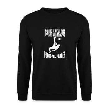 Joueur de football Équipe de football Conception de football - Sweat-shirt Unisexe - noir - Devant - Alina (178cm) & Michal (187cm)