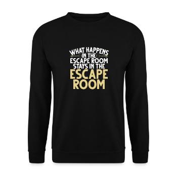 Escape Room - Unisex Sweatshirt - black - Front - Alina (178cm) & Michal (187cm)