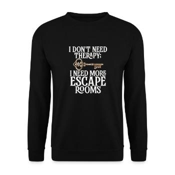 Escape Room - Unisex Sweatshirt - black - Front - Alina (178cm) & Michal (187cm)