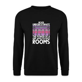 Escape Room - Unisex Sweatshirt - black - Front - Alina (178cm) & Michal (187cm)